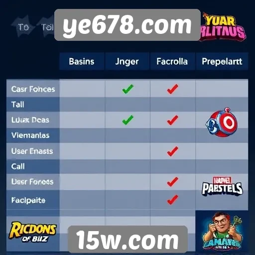 Comparação entre jogos populares no ye678.com
